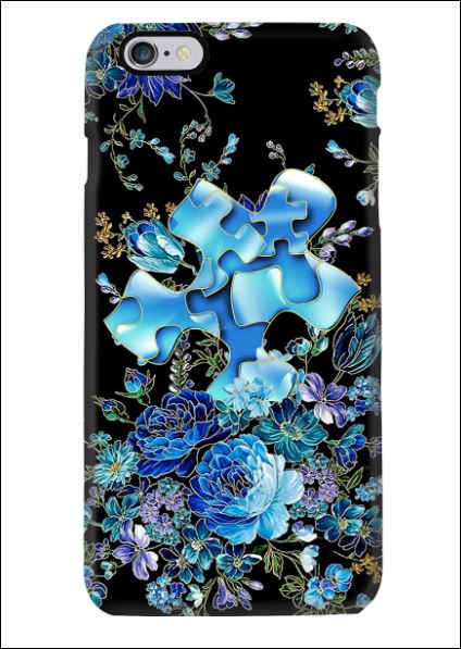 Autism awareness blue flower phone case iphone 6 plus