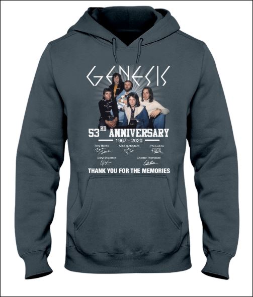 Genesis 53rd anniversary thank you for the memories signatures hoodie