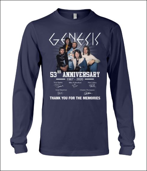 Genesis 53rd anniversary thank you for the memories signatures long sleeved