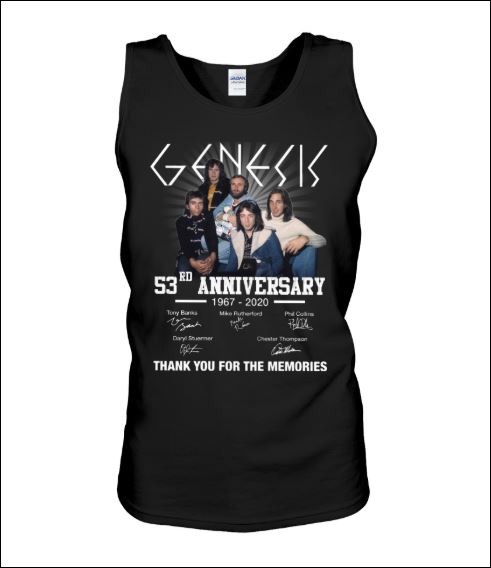 Genesis 53rd anniversary thank you for the memories signatures shirt, hoodie, tank top