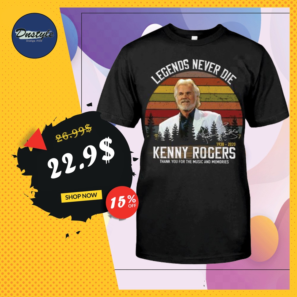 Kenny Rogers legends never die 1938 2020 signature vintage shirt