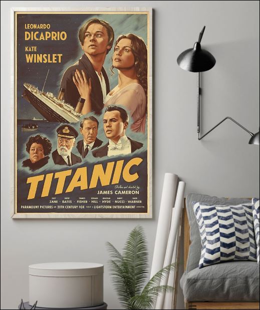 Leonardo Dicaprio Kate Winslet Titanic poster