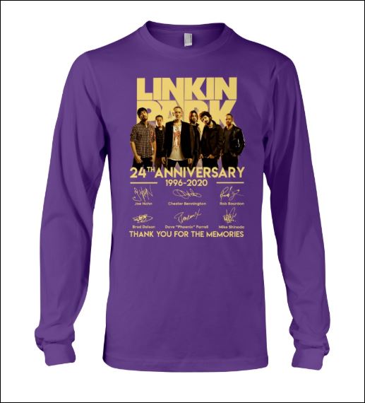 Linkin Park 24th anniversary 1996 2020 signatures long sleeved