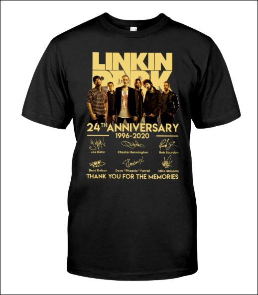 Linkin Park 24th anniversary 1996 2020 signatures shirt
