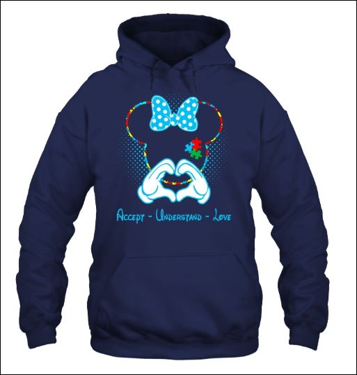Minnie mouse autism awareness accept understand love hoodie
