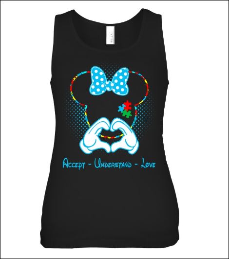 Minnie mouse autism awareness accept understand love tank top