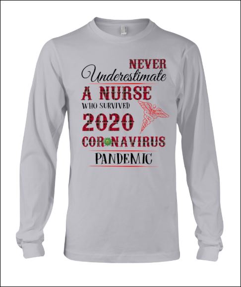 Never underestimate a nurse who survived 2020 coronavirus pandemic long sleeved