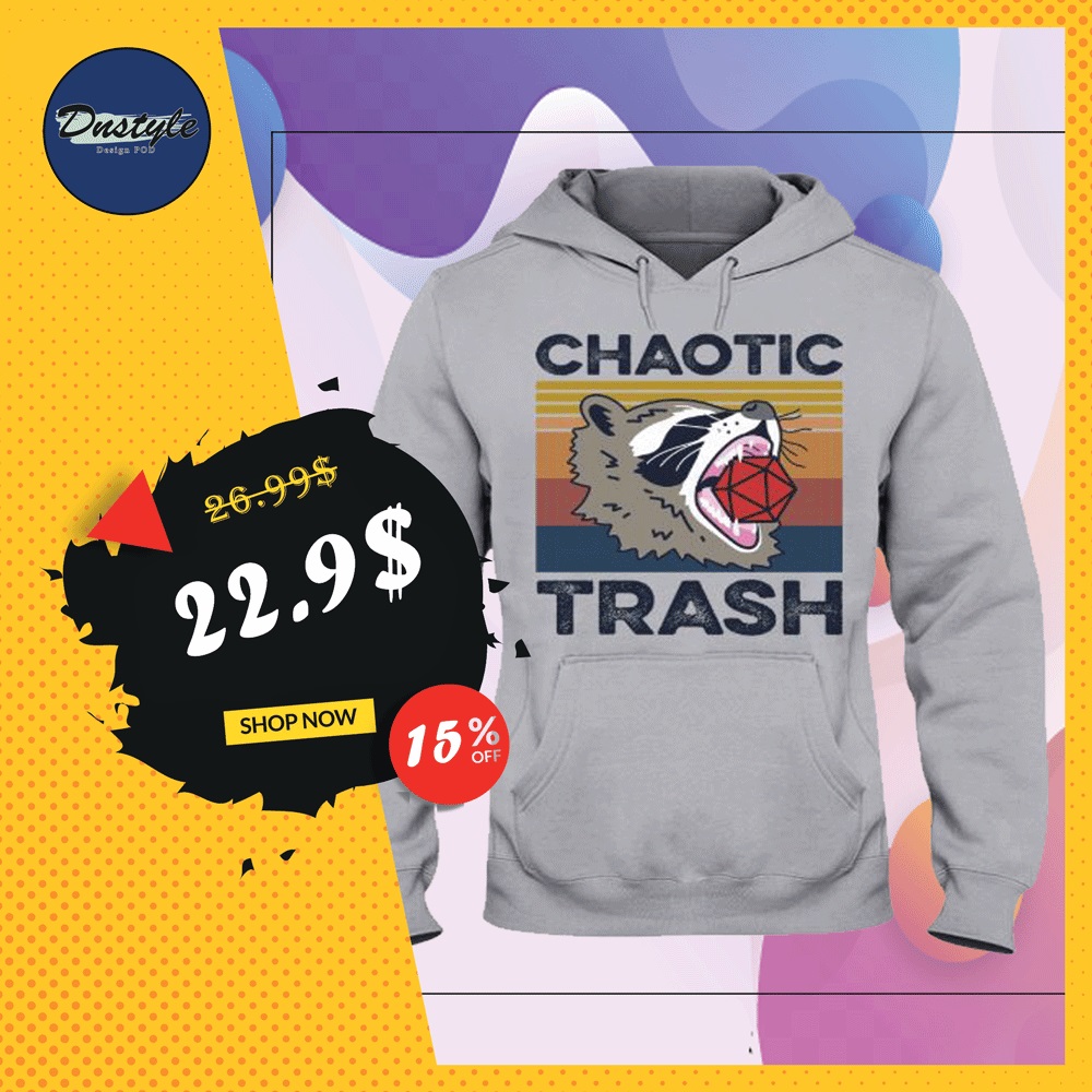 Raccoon chaotic trash vintage hoodie