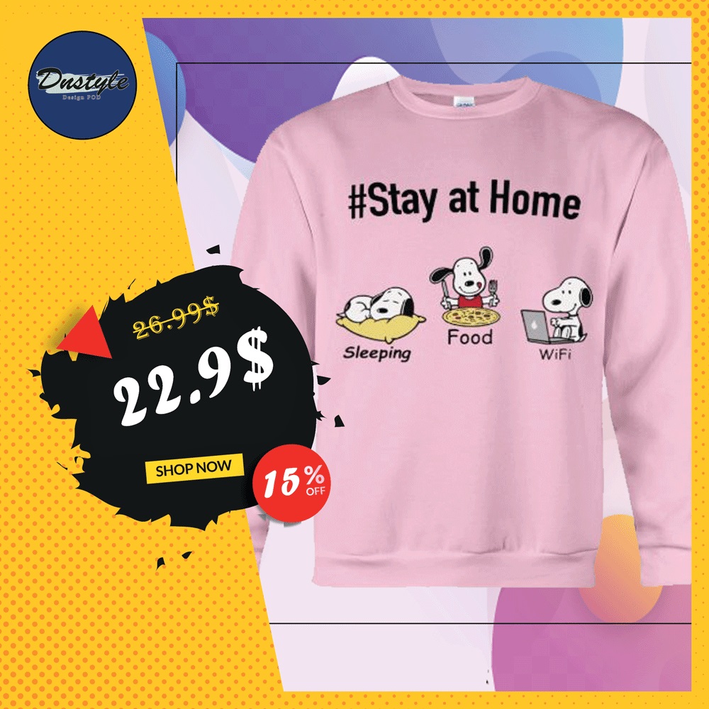 Snoopy stay at home sleeping food wife sweater