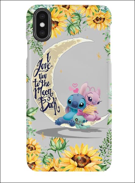 Stitch sunflower i love you the moon and back phone case 2