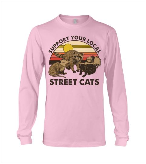 Support your local street cats vintage long sleeved
