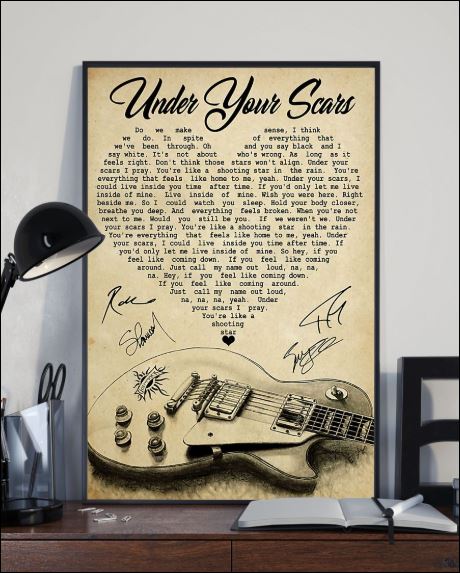Under your scars do we make sense electric guitar poster