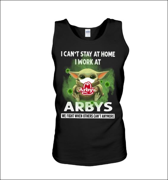 Baby Yoda i can't stay at home i work at Arbys tank top