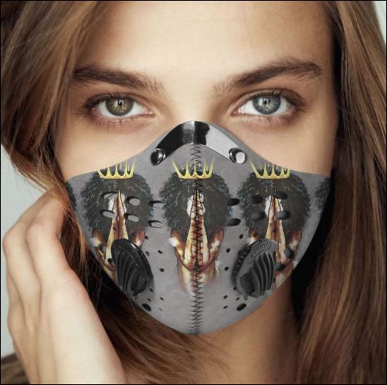 Black queen filter activated carbon Pm 2.5 Fm face mask