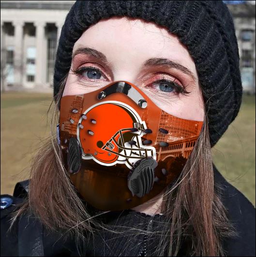 Cleveland Browns filter activated carbon face mask