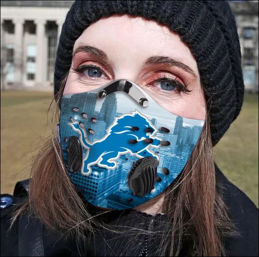 Detroit Lions filter activated carbon face mask