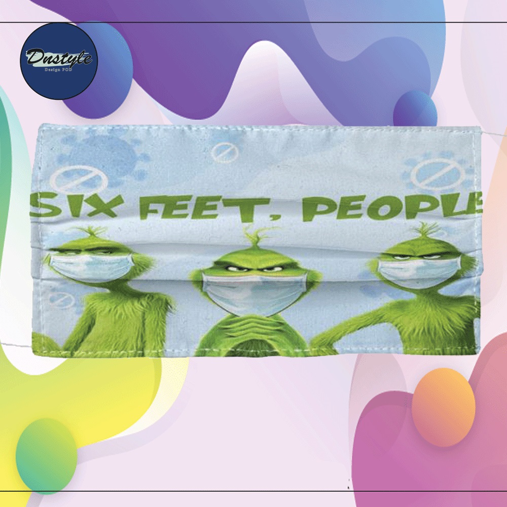 Grinch six feet people cloth face mask