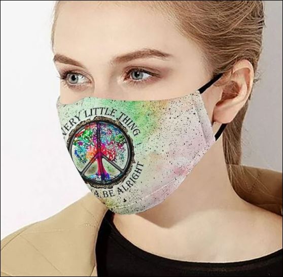 Hippie everything gonna be alright cloth face mask