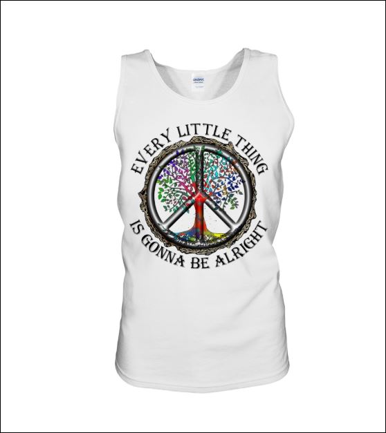 Hippie tree every little thing is gonna be alright tank top