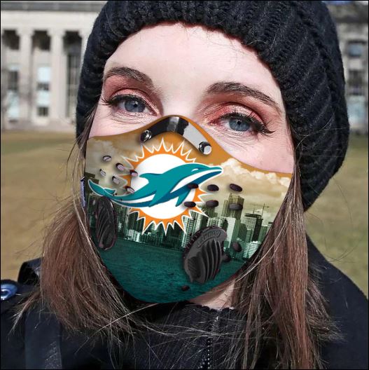 Miami Dolphins filter activated carbon face mask