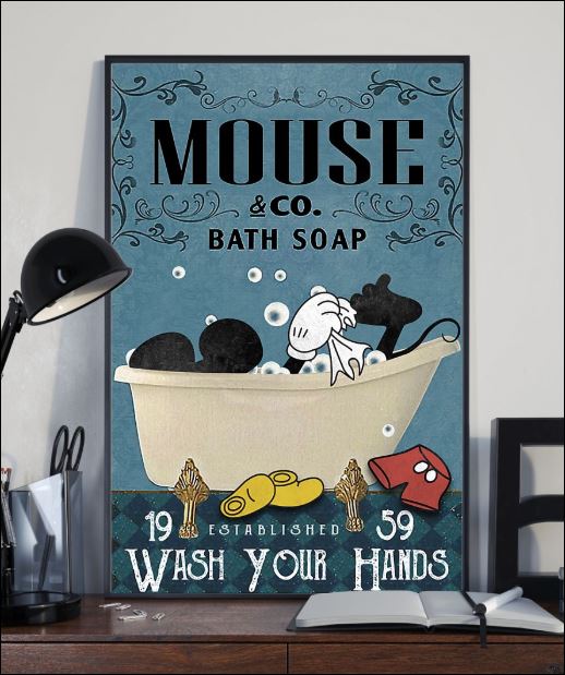 Mickey Mouse co bath soap wash your hands poster