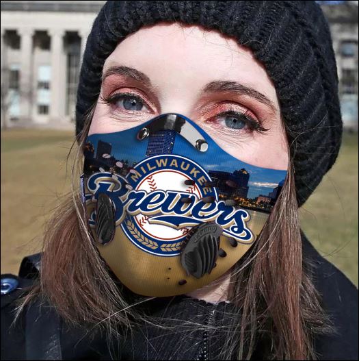 Milwaukee Brewers filter activated carbon face mask