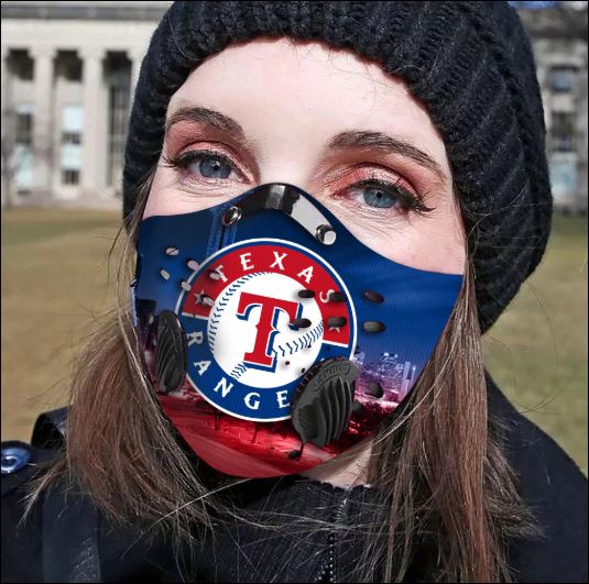 Texas Rangers filter activated carbon face mask