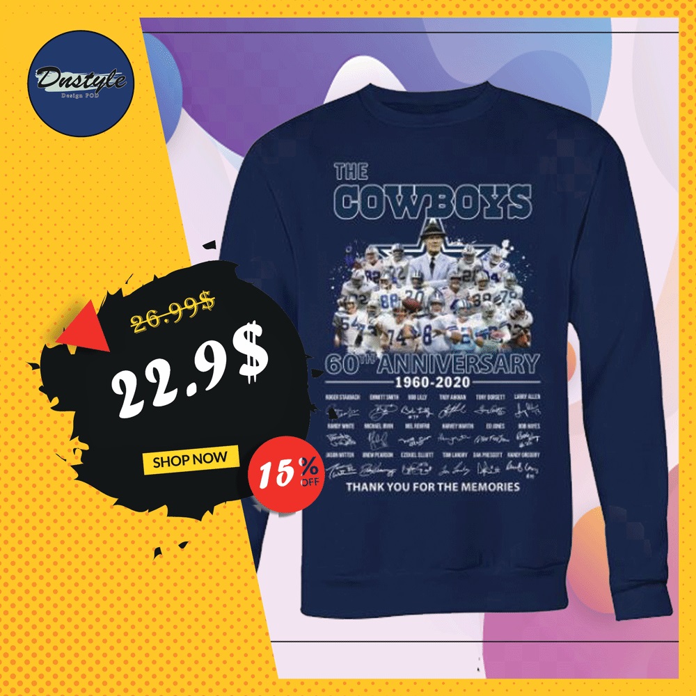 The Cowboys 60th anniversary 1960 2020 all player signatures sweater