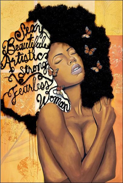 Black sexy beautiful artistic strong fearless woman poster