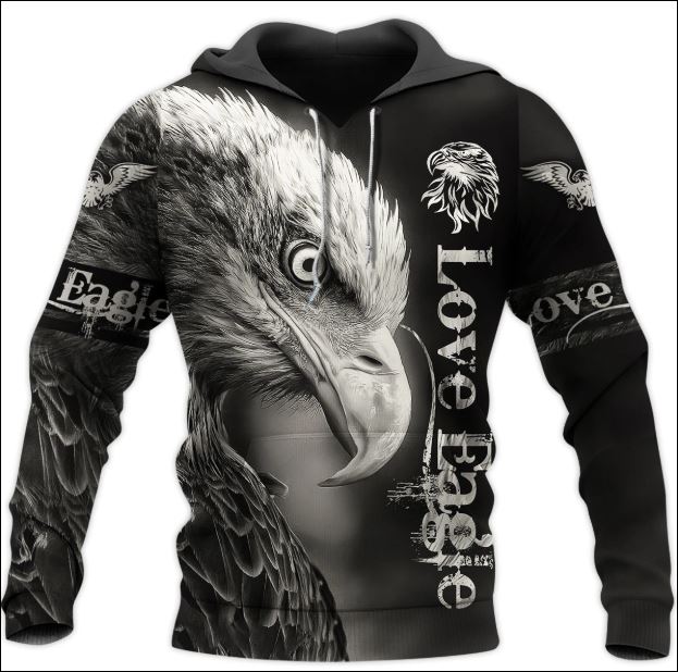 Love eagle 3D hoodie