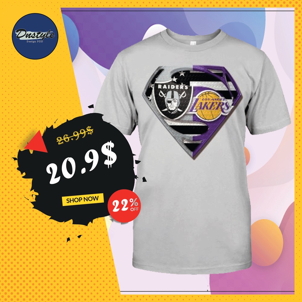 Superman Raiders and Lakers shirt