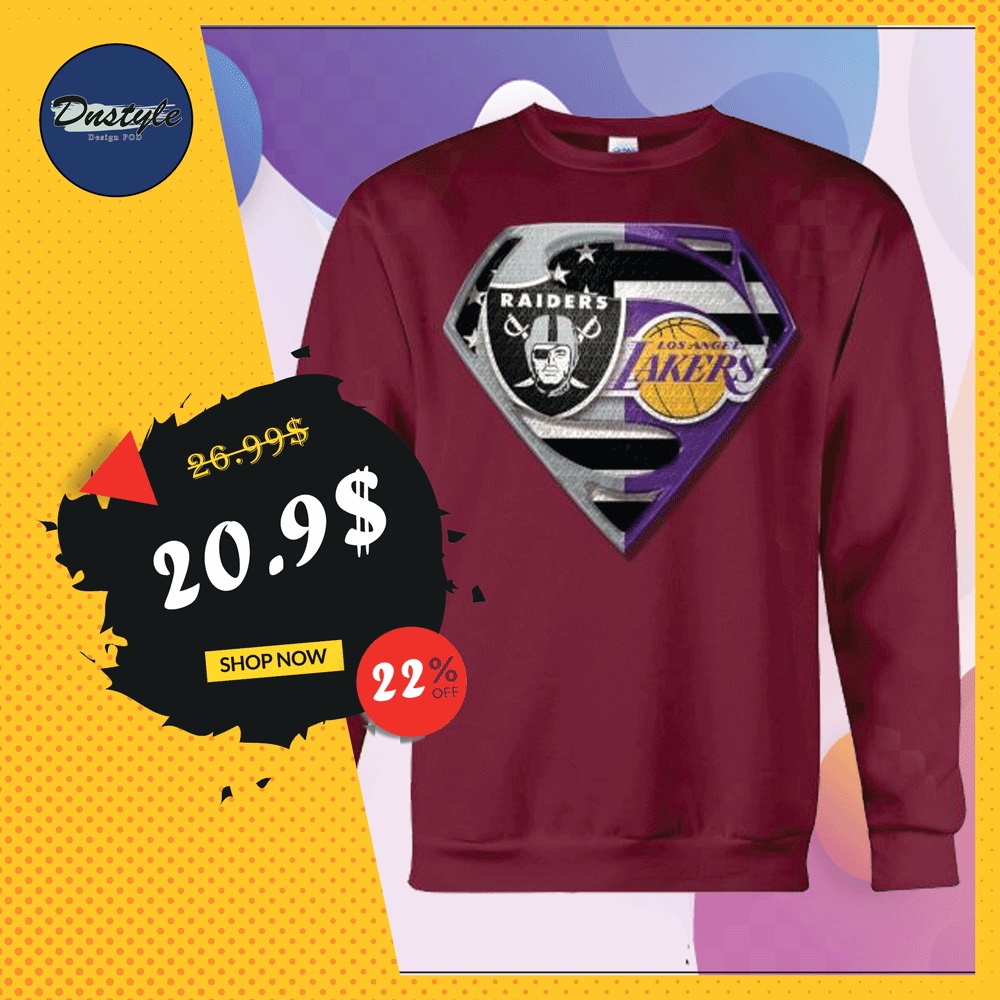 Superman Raiders and Lakers sweater