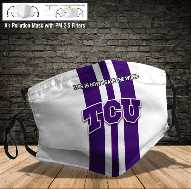 TCU Horned Frogs face mask