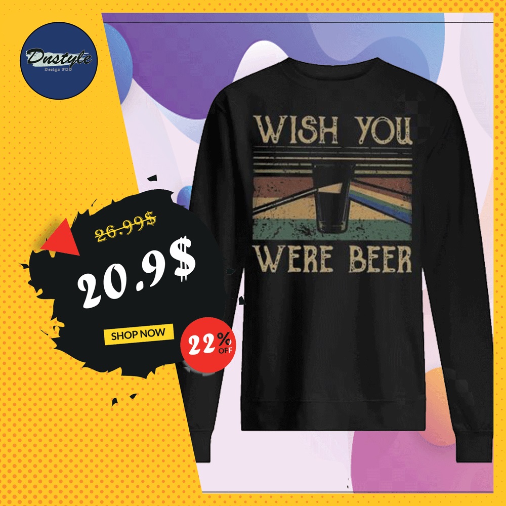 Wish you were beer vintage sweater
