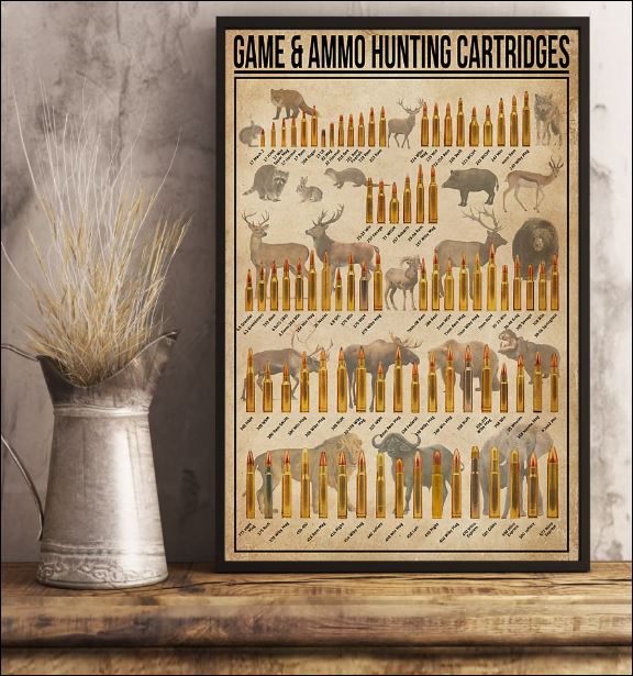 Game and ammo hunting cartridges poster 1