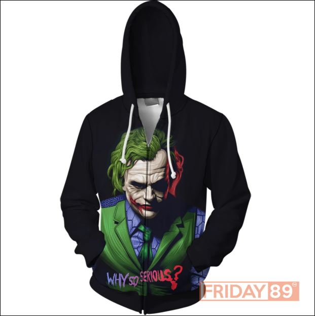 Joker why so serious 3D zip hoodie