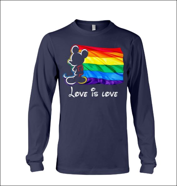 LGBT Mickey Mouse love is love long sleeved