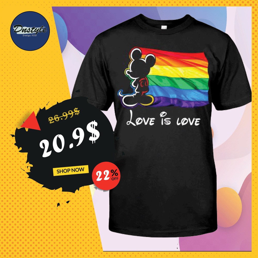 LGBT Mickey Mouse love is love shirt
