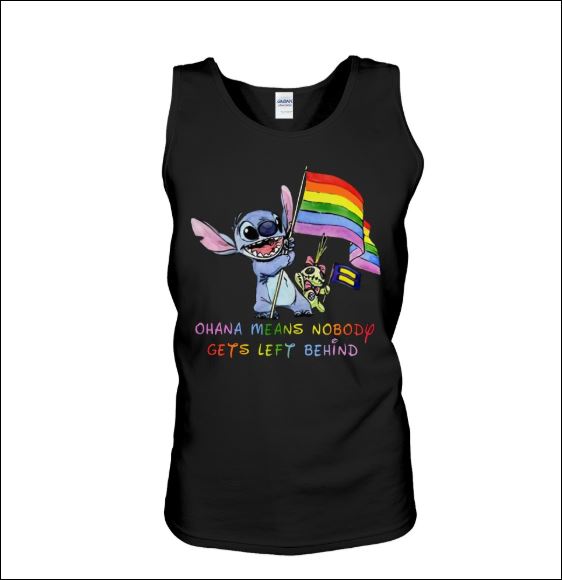 LGBT Stitch ohana means nobody gets left behind tank top