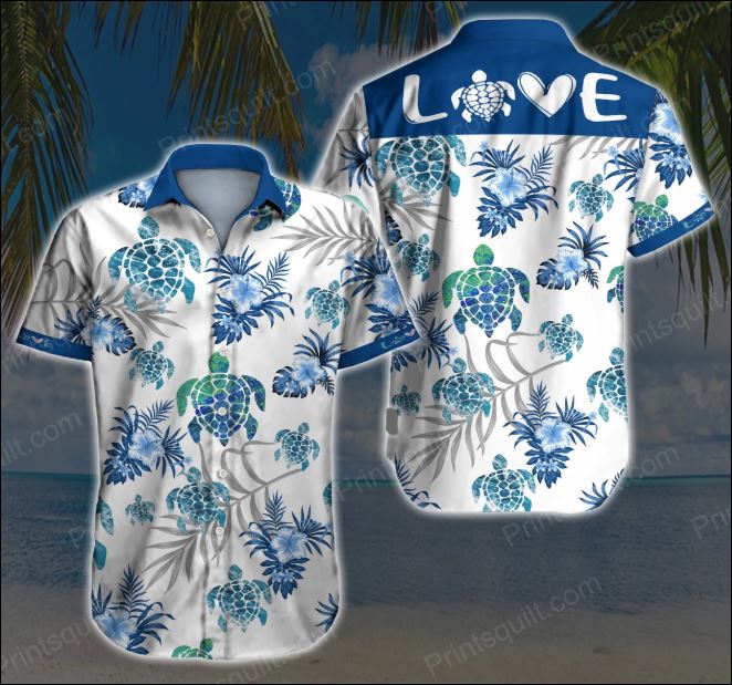 Love turtle hawaiian shirt