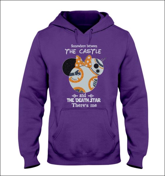 Minnie mouse somewhere between the castle and the death star there's me hoodie