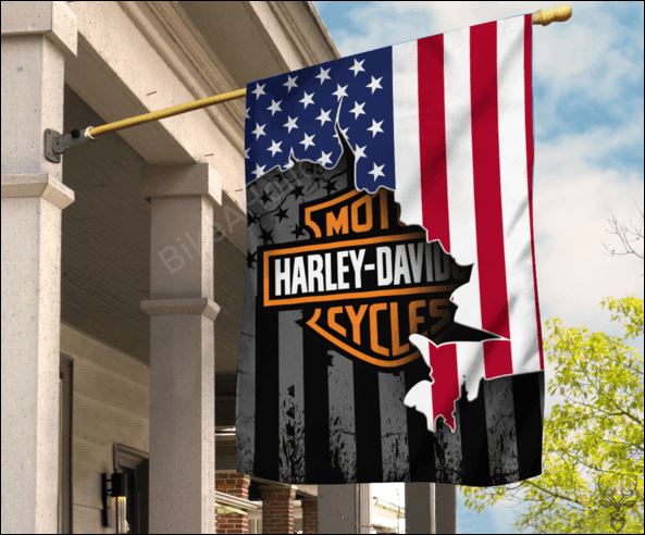 Motor Harley Davidson American flag