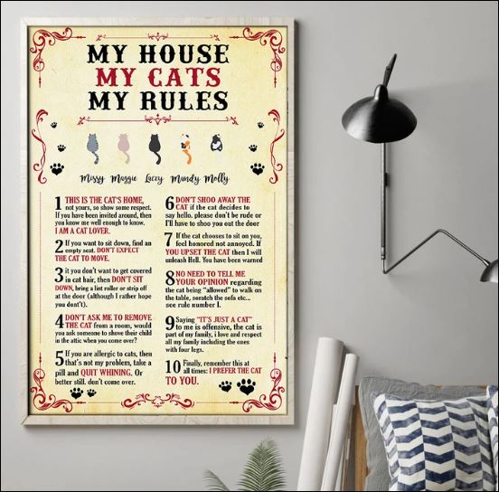 My house my cats my rules poster 2