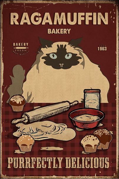 Ragamuffin bakery purrfectly delicious poster