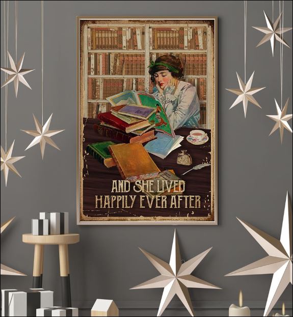 Reading book and she lived happily ever after poster 3
