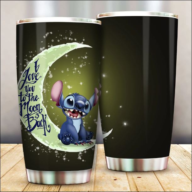 Stitch i love you to the moon and back tumbler