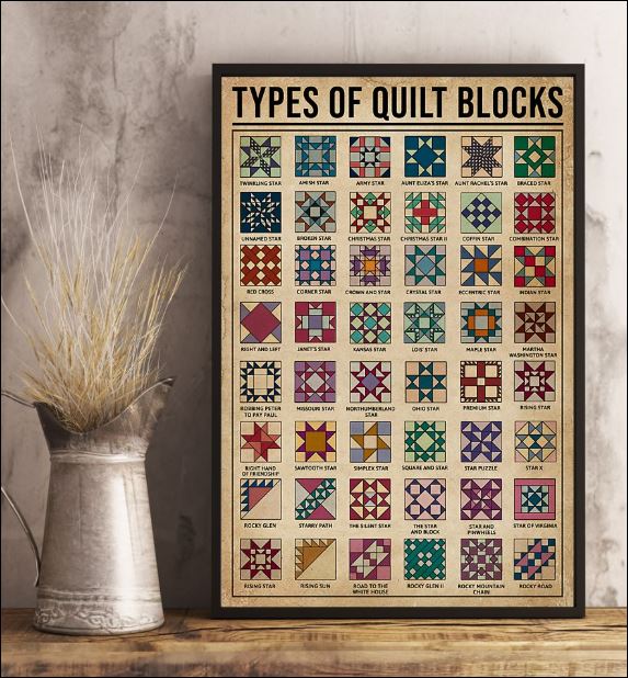Types of quilt blocks poster 1