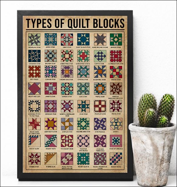 Types of quilt blocks poster 2
