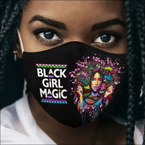 Black queen black girl magic face mask
