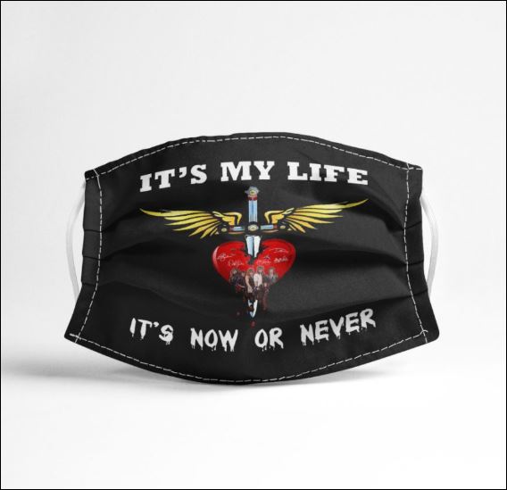 Bon Jovi it's my life it's now or never face mask